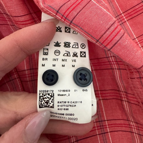 Men’s Hugo Boss Slim Long Sleeve Plaid Button Down Shirt Size Medium - Picture 5 of 11